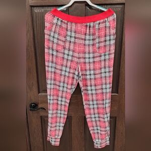 Victoria's Secret Pink Red Plaid Lounge Pants
